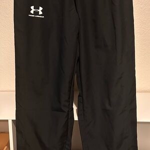Under Armour men’s Black Jogger Sweatpants with White Logo